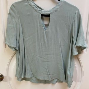Blouse with Keyhole Neckline
